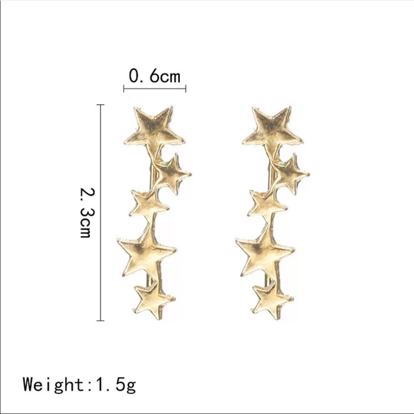 2/$10 NEW! Star Earrings Galaxy Celestial Studs Cute Simple Bohemian - Picture 7 of 7